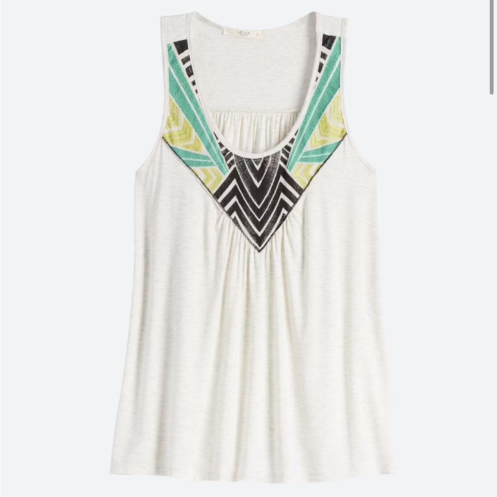 Embroidered tank